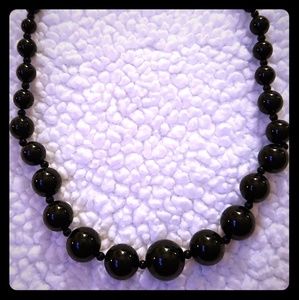 Black pearl necklace!!